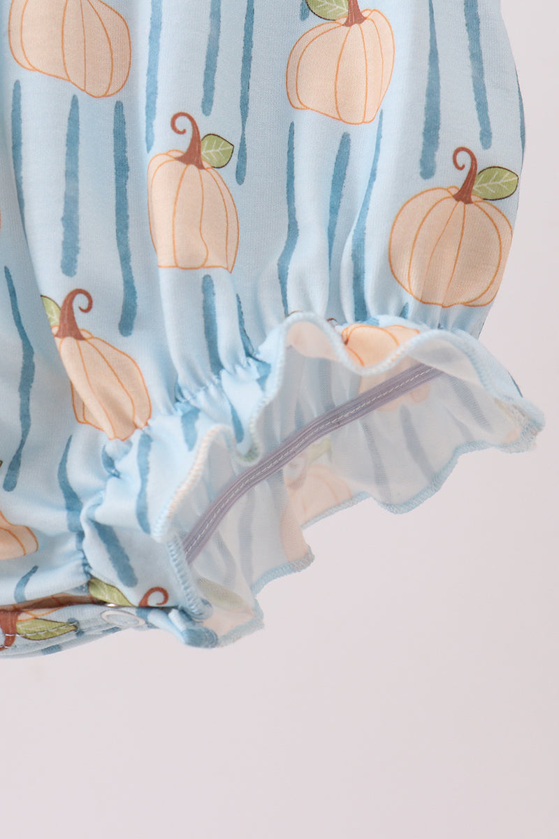 Pumpkin Embroidery Ruffle Bubble