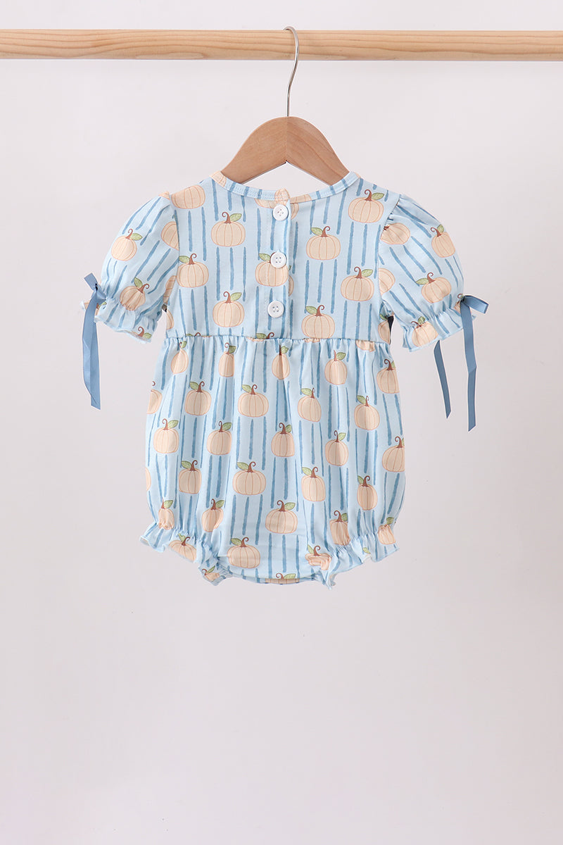 Pumpkin Embroidery Ruffle Bubble