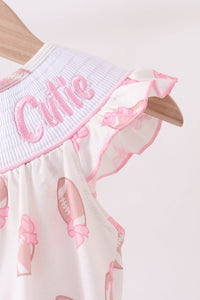 Touchdown Smocked Ruffle Bubble