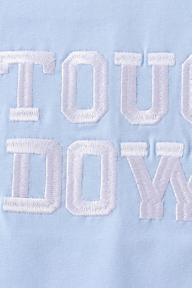 Touchdown Embroidery Football Shorts Set