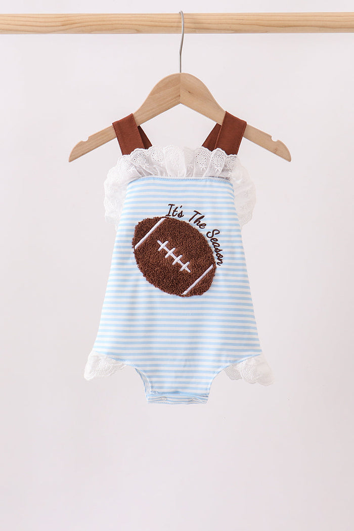 Football French Knot Stripe Lace Bubble