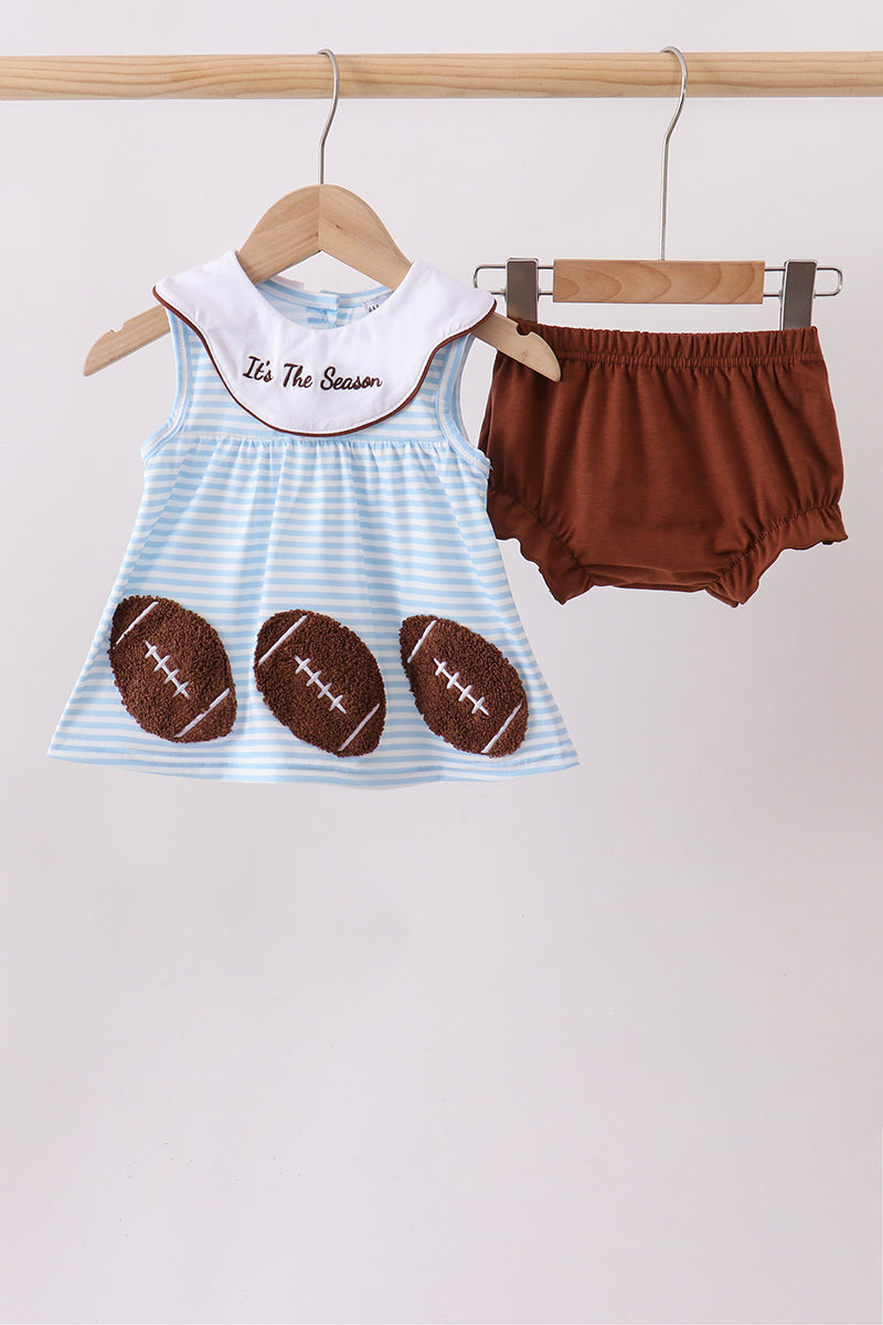 Football French Knot Bloomer Set