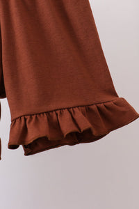 Football French Knot Ruffle Shorts Set