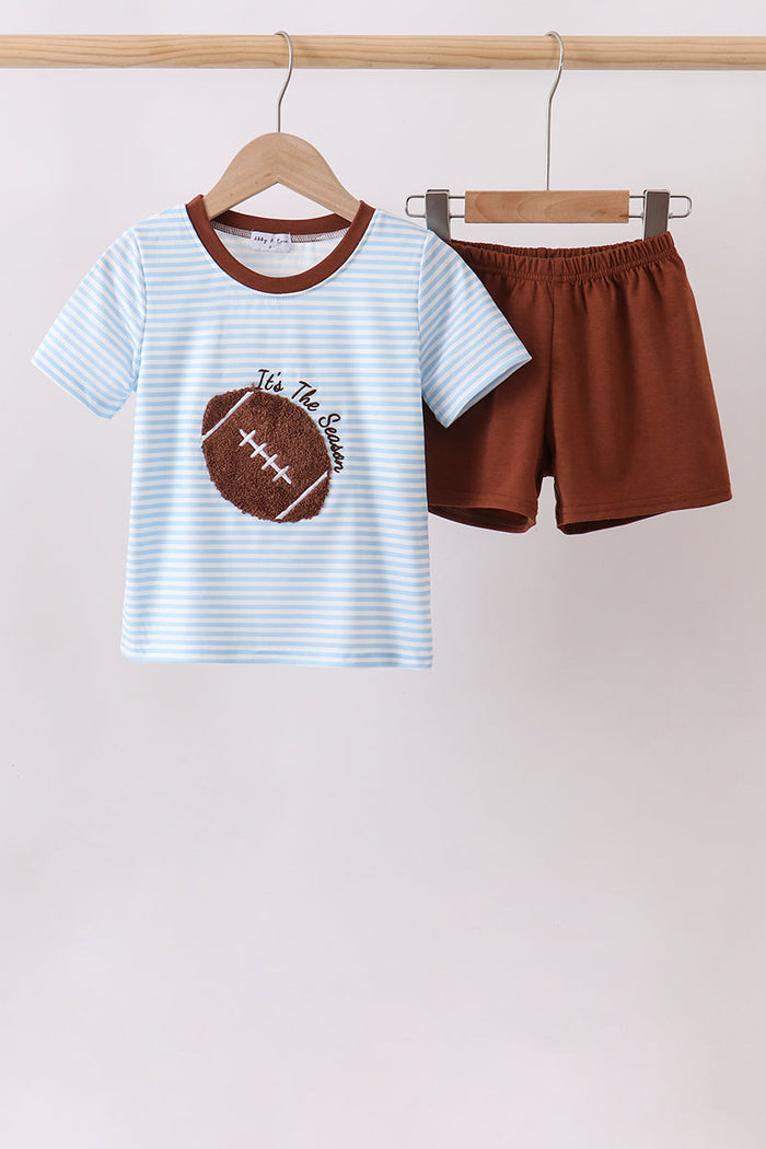 Football French Knot Shorts Set
