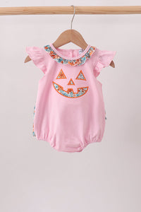 Jack-O-Lantern Applique Ruffle Bubble