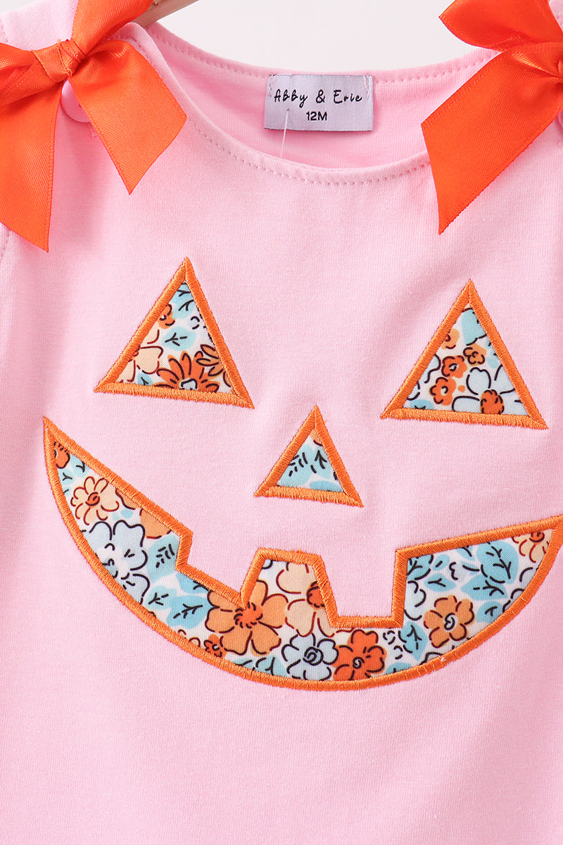 Jack-O-Lantern Applique Bloomer Set