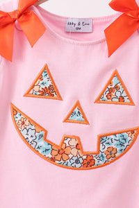 Jack-O-Lantern Applique Bloomer Set