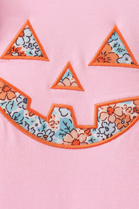 Jack-O-Lantern Applique Ruffle Dress