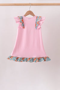 Jack-O-Lantern Applique Ruffle Dress