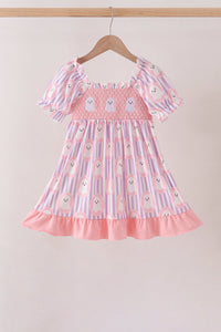 Ghost Smocked Ruffle Dress