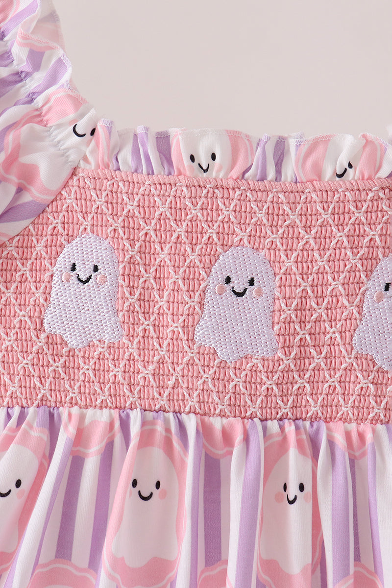 Ghost Smocked Ruffle Dress