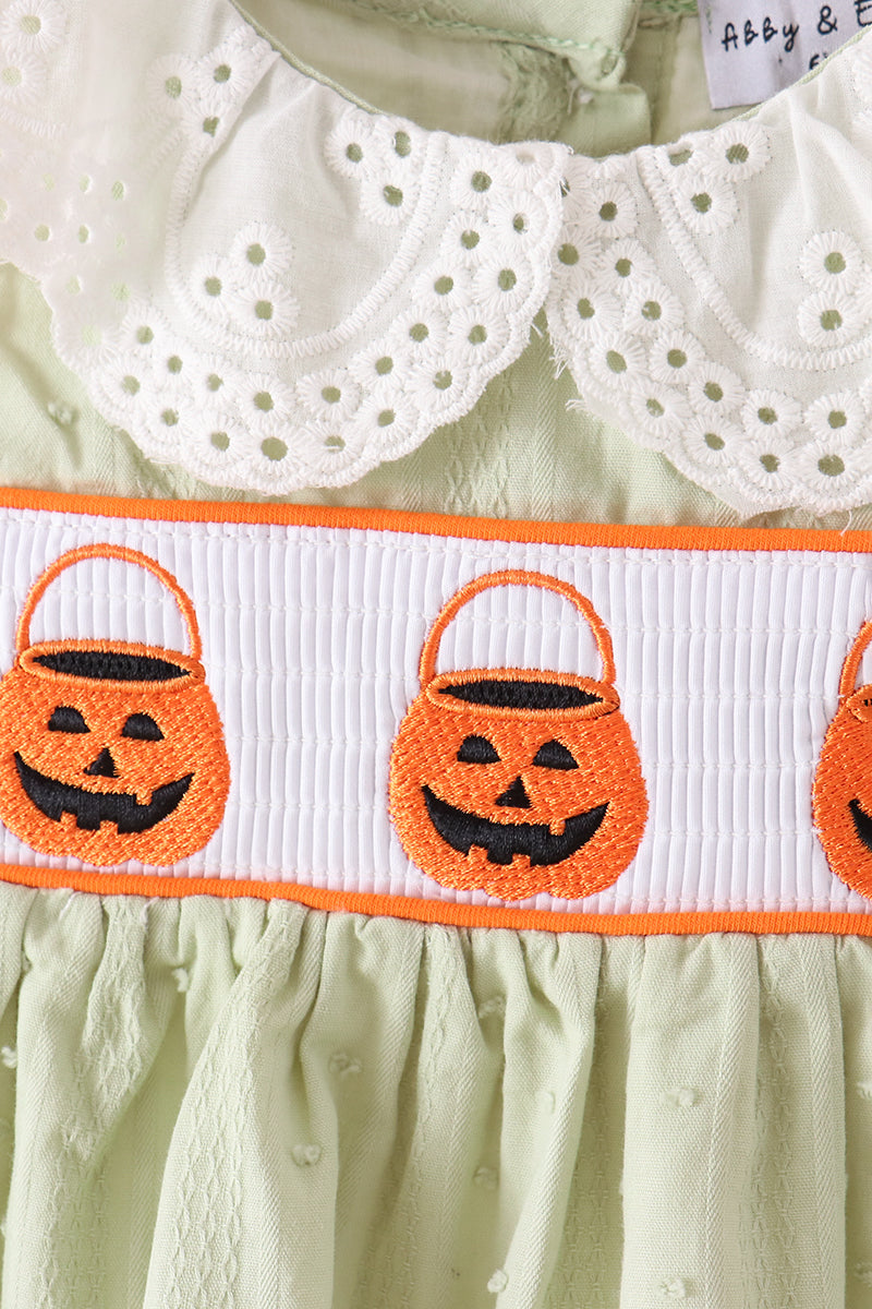 Pumpkin Smocked Bloomer Set