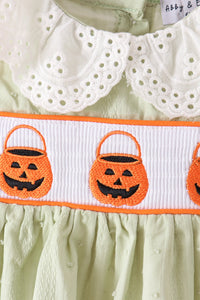 Pumpkin Smocked Bloomer Set