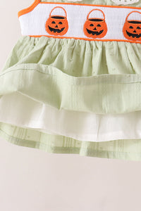 Pumpkin Smocked Bloomer Set