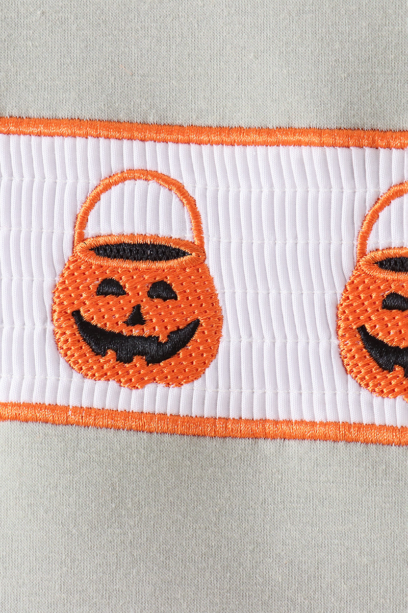 Pumpkin Smocked Shorts Set