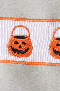 Pumpkin Smocked Shorts Set