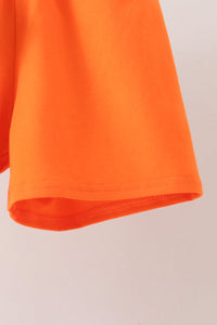 Pumpkin Smocked Shorts Set