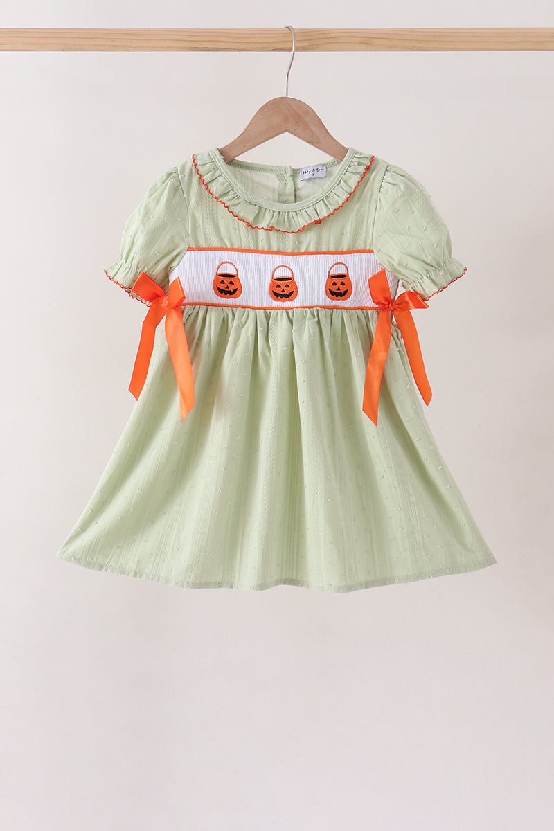 Pumpkin Smocked Dress