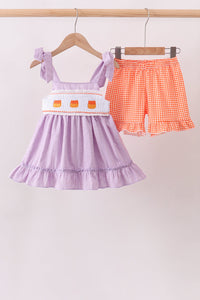 Candy Smocked Ruffle Shorts Set