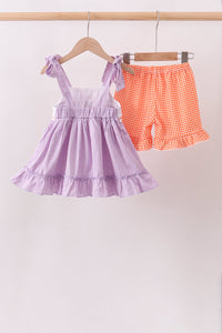 Candy Smocked Ruffle Shorts Set