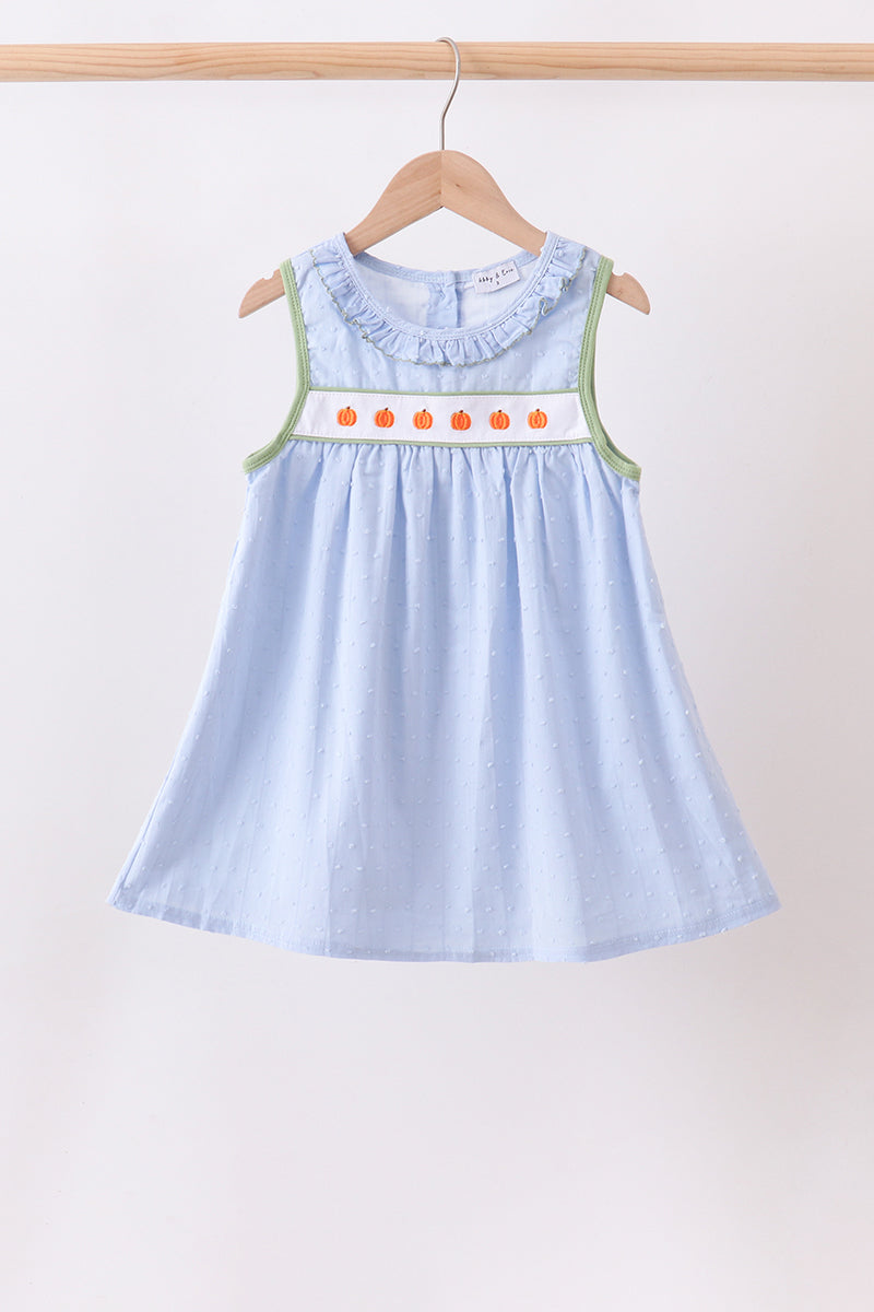 Pumpkin Embroidery jacquard Ruffle Dress