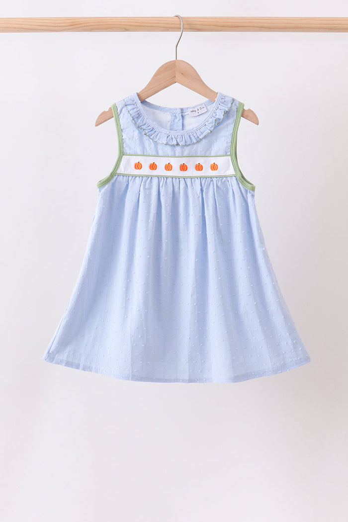 Pumpkin Embroidery jacquard Ruffle Dress