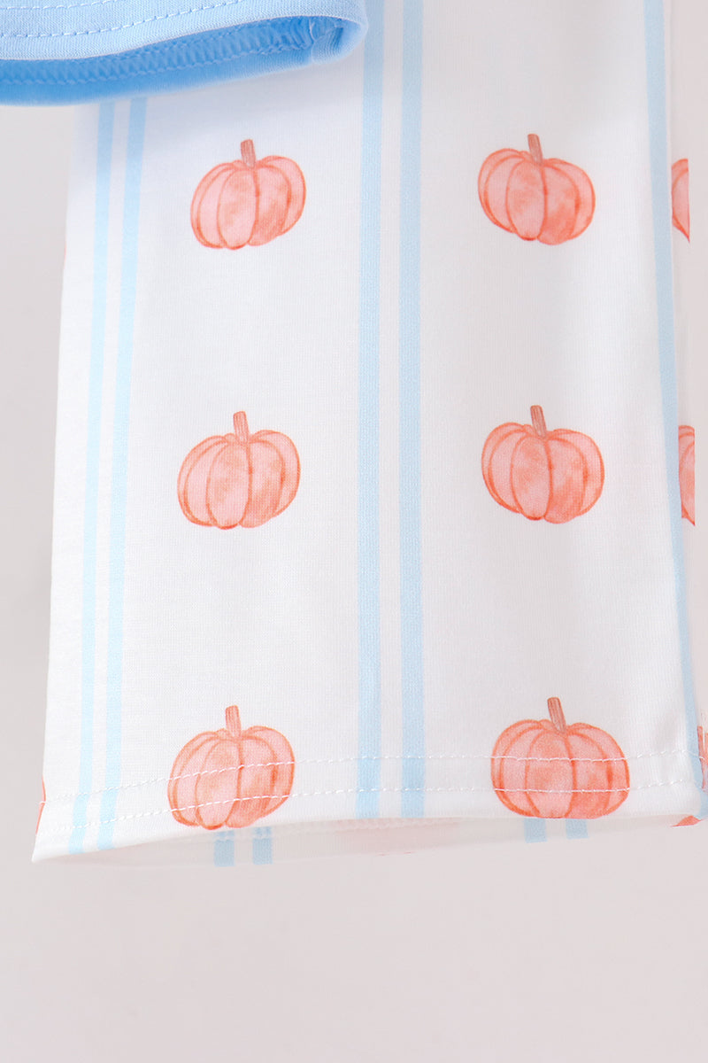 Pumpkin Embroidery Pants Set