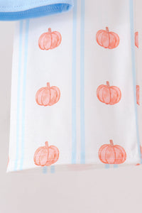 Pumpkin Embroidery Pants Set