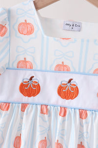 Pumpkin Embroidery Ruffle Pants Set