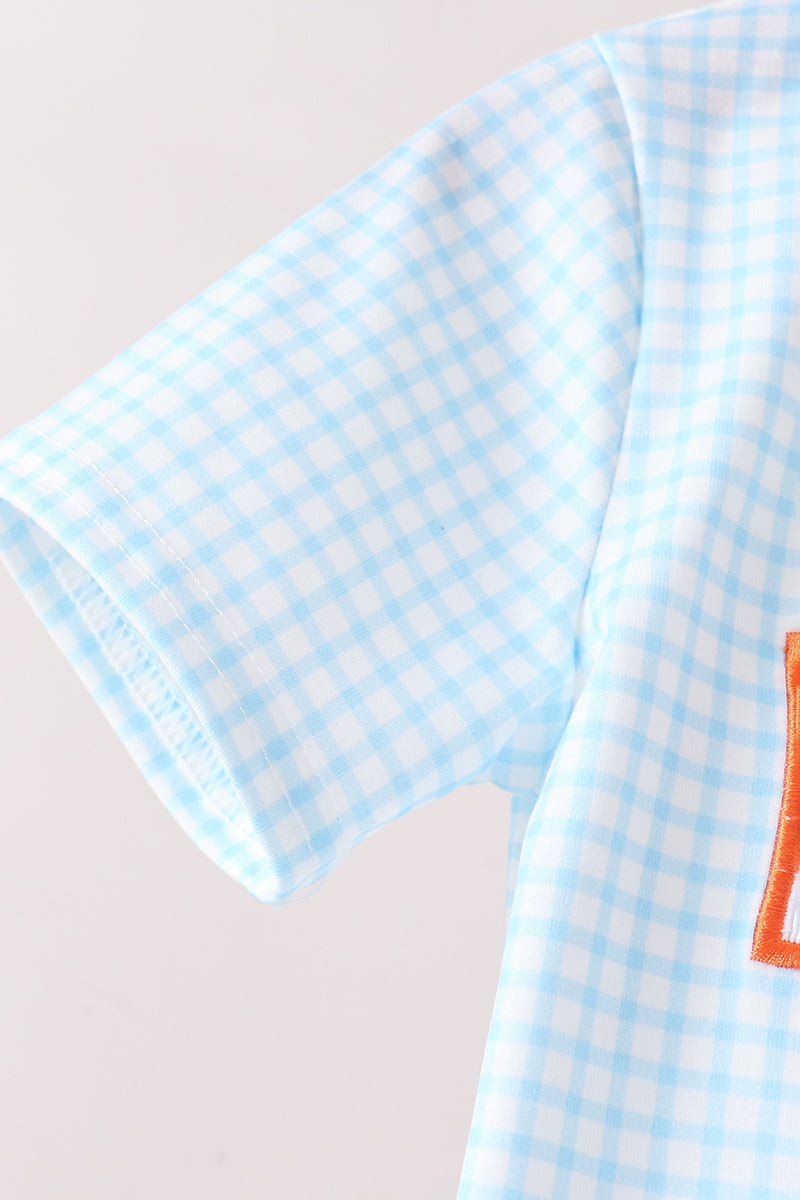 Candy Corn Embroidery Shorts Set