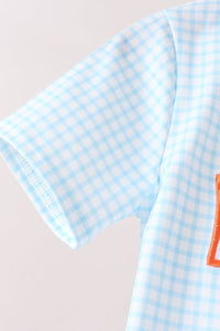 Candy Corn Embroidery Shorts Set