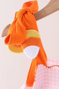 Candy Corn Ruffle Shorts Set