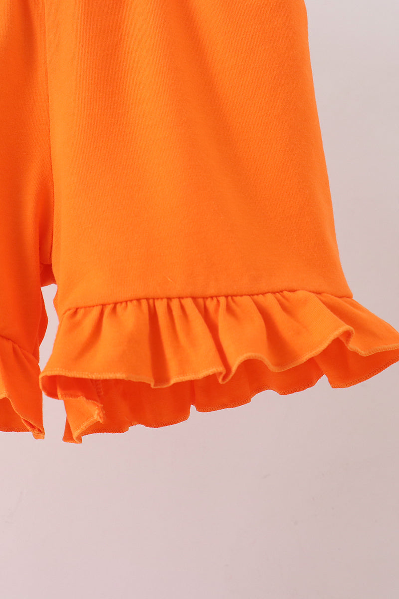 Candy Corn Ruffle Shorts Set
