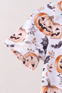 Gray Pumpkin Shorts Set
