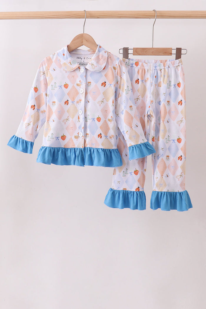 Chicken Bow Bamboo Pajama Pants Set