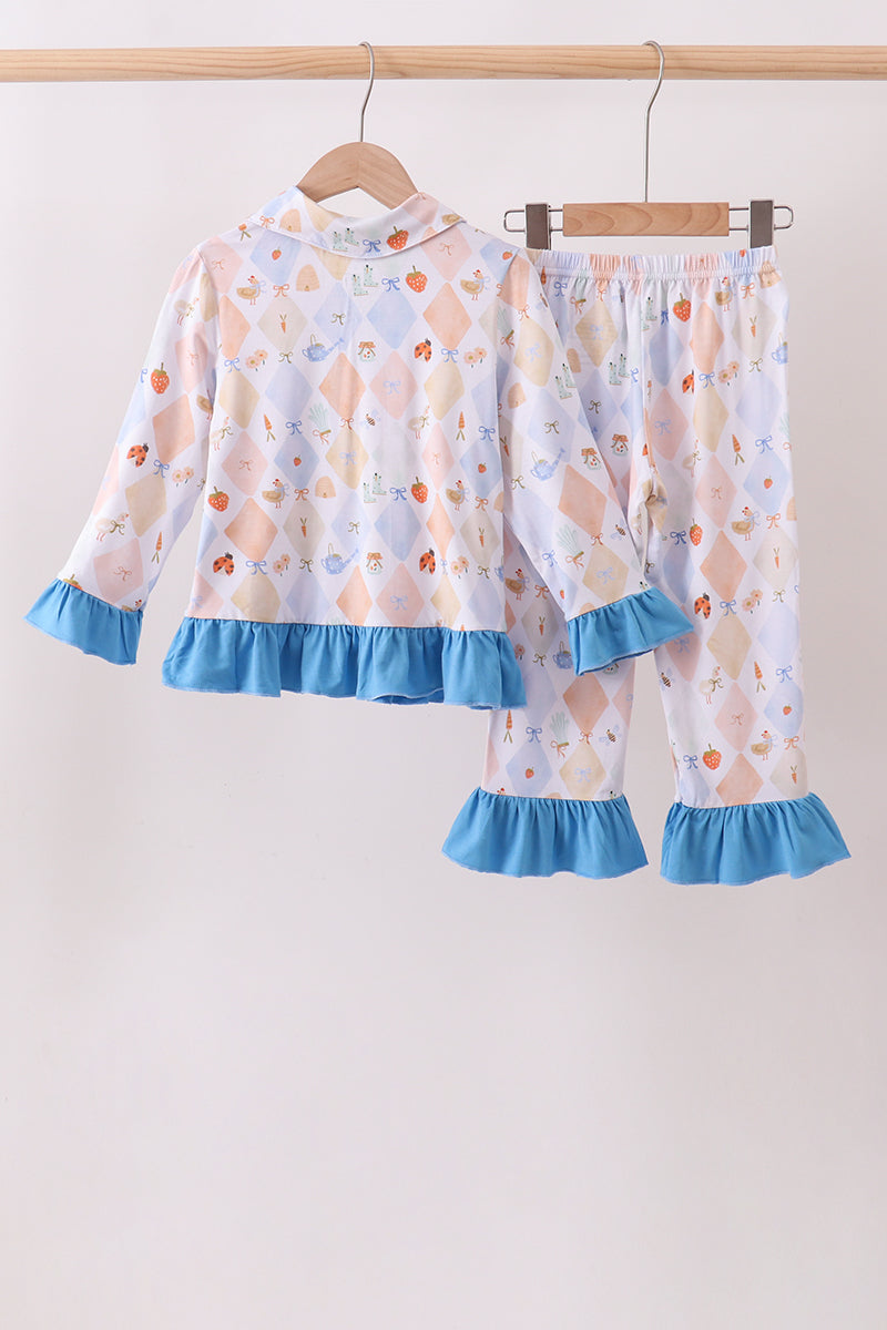 Chicken Bow Bamboo Pajama Pants Set
