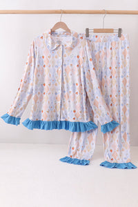 Chicken Bow Bamboo Mom Pajama Pants Set