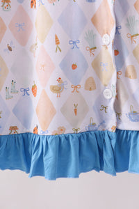 Chicken Bow Bamboo Mom Pajama Pants Set
