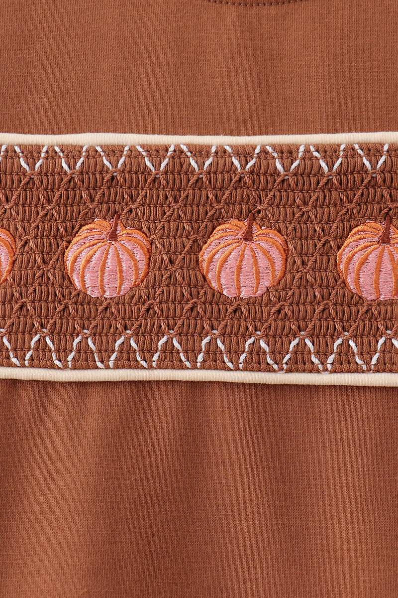 Pumpkin Smocked Top