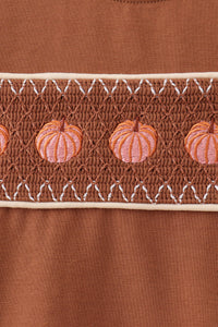 Pumpkin Smocked Top