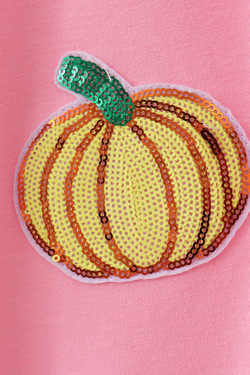 Pumpkin Sequin Mom&me Top