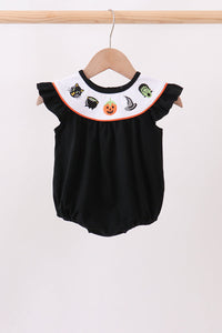 Pumpkin cat Embroidery Ruffle Bubble