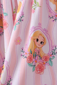 Princess floral stripe bamboo pants set