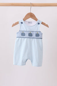 Pumpkin Smocked Gingham Jon Jon
