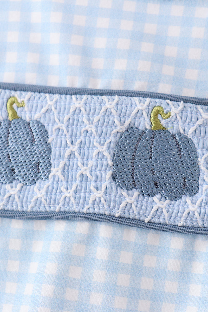 Pumpkin Smocked Gingham Jon Jon