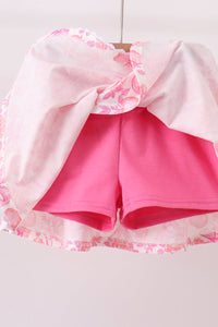 Pumpkin Bow Lace Skorts Set