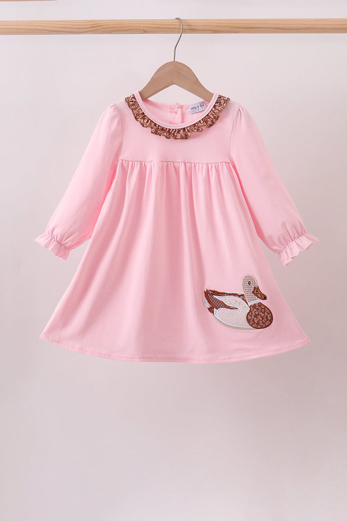 Mallard Applique Ruffle Dress