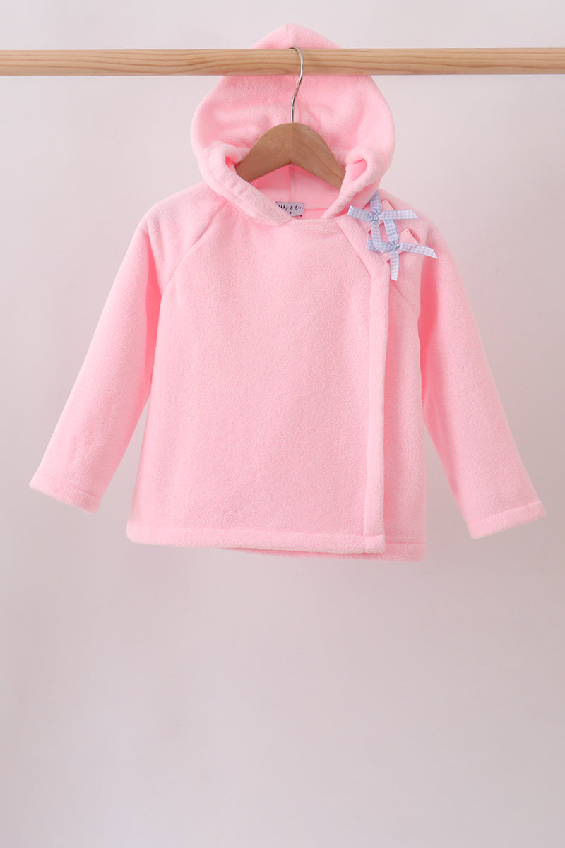 Fleece Bow Coat - Pink