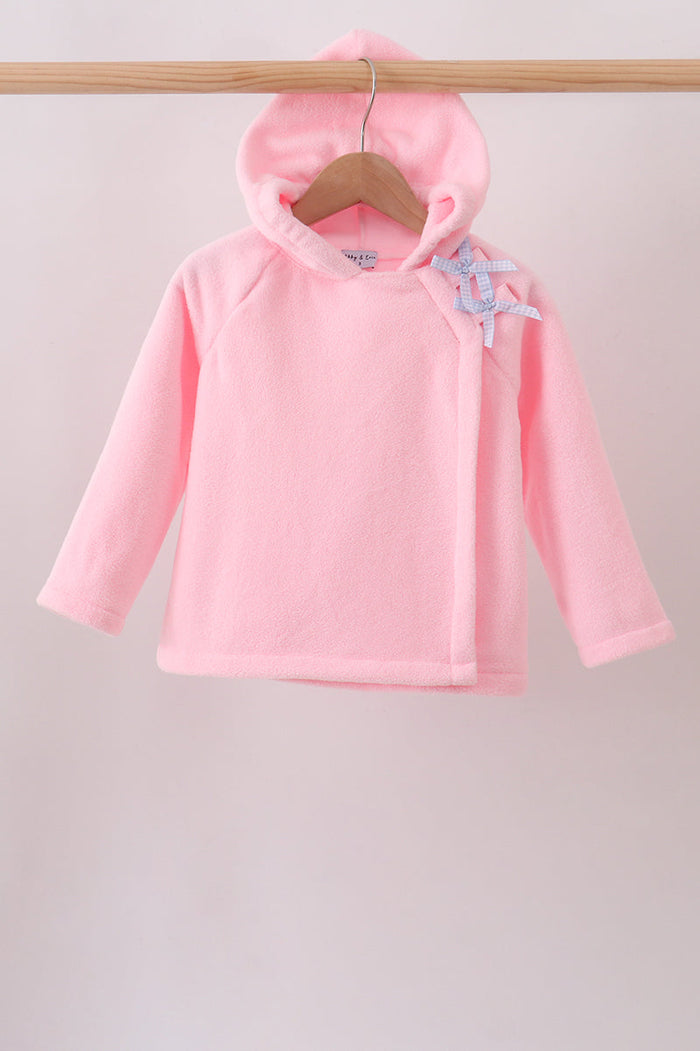 Fleece Bow Coat - Pink
