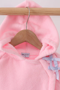Fleece Bow Coat - Pink